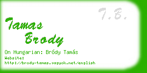 tamas brody business card