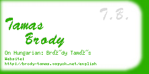 tamas brody business card